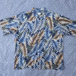 Tori Richard Honolulu Aloha Hawaiian Shirt Leaves Print Size XXL